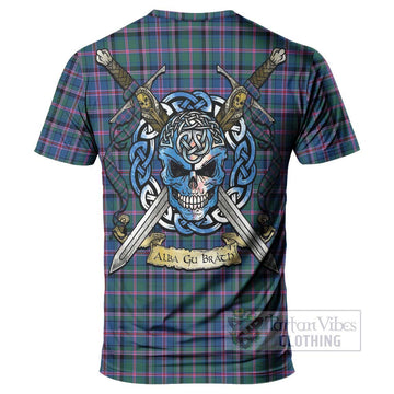 Tartan Vibes Clothing Cooper Tartan T-Shirt with Family Crest Celtic Skull Style