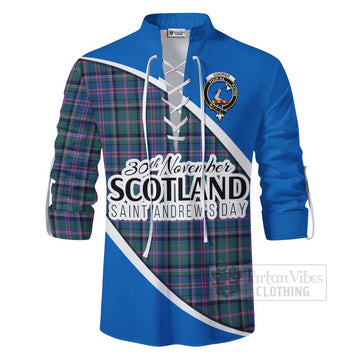 Tartan Vibes Clothing Cooper Family Crest Tartan Ghillie Kilt Shirt Celebrate Saint Andrew's Day in Style