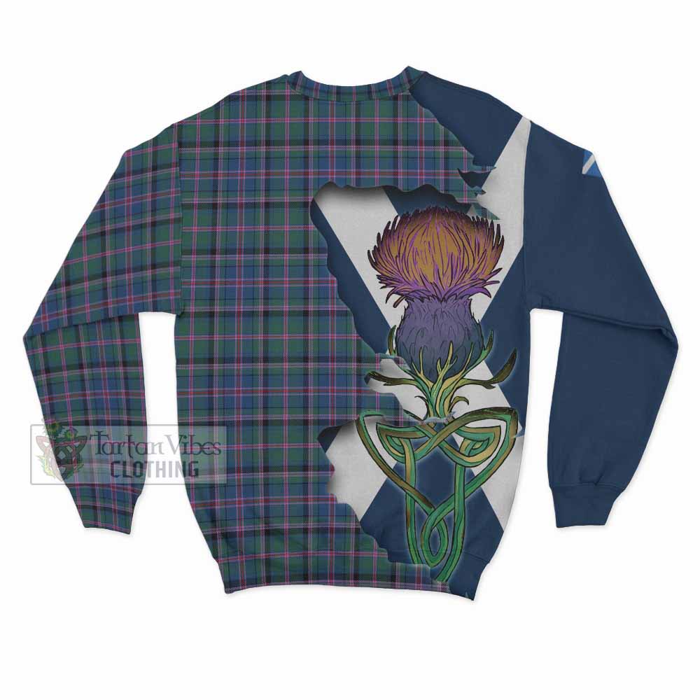 Tartan Vibes Clothing Cooper Tartan Family Crest Sweatshirt Scottish Thistle Celtic Inspired