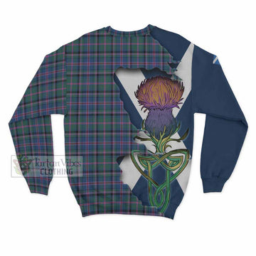 Tartan Vibes Clothing Cooper Tartan Family Crest Sweatshirt Scottish Thistle Celtic Inspired