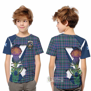 Cooper Tartan Family Crest Kid T-Shirt Scottish Thistle Celtic Inspired