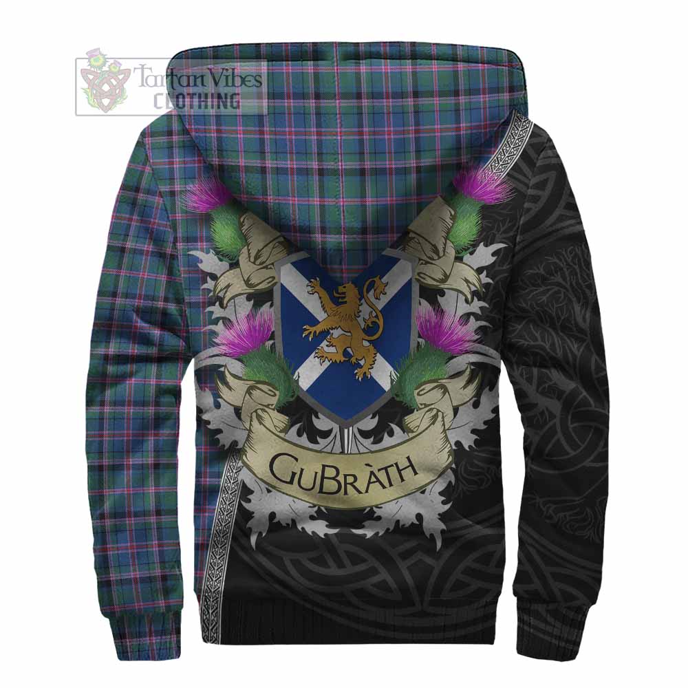Tartan Vibes Clothing Cooper Tartan Family Crest Sherpa Hoodie Lion Rampant Royal Thistle Shield Celtic Inspired