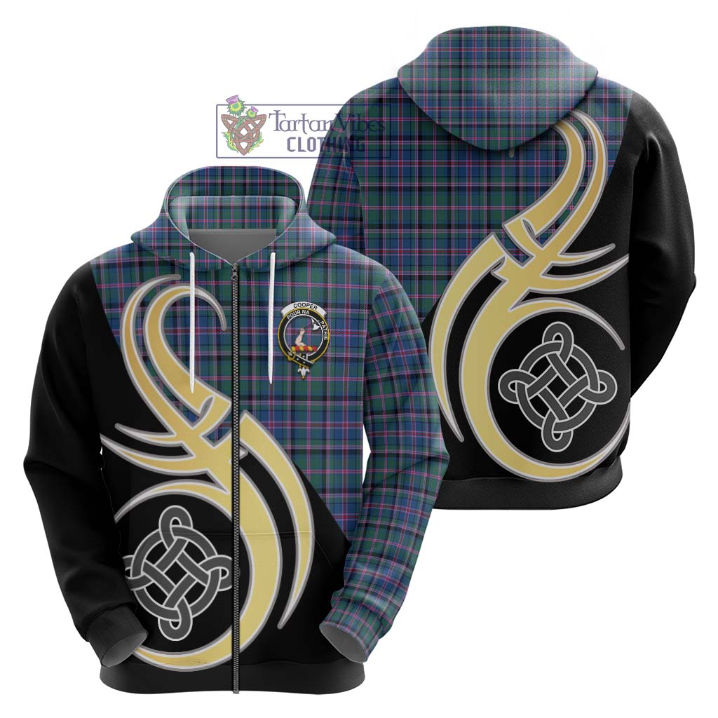 Cooper Tartan Hoodie with Family Crest and Celtic Symbol Style - Tartan Vibes Clothing