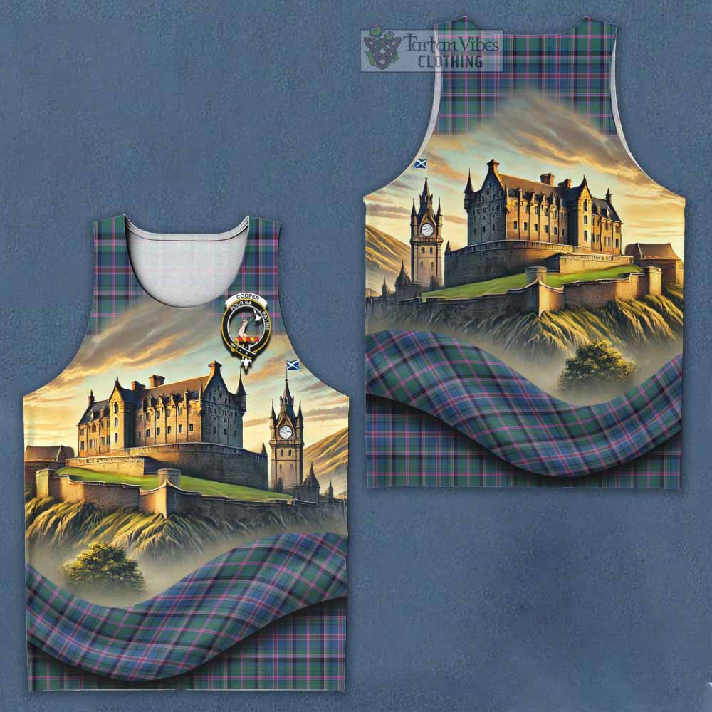 Tartan Vibes Clothing Cooper Tartan Family Crest Men's Tank Top with Scottish Ancient Castle Style