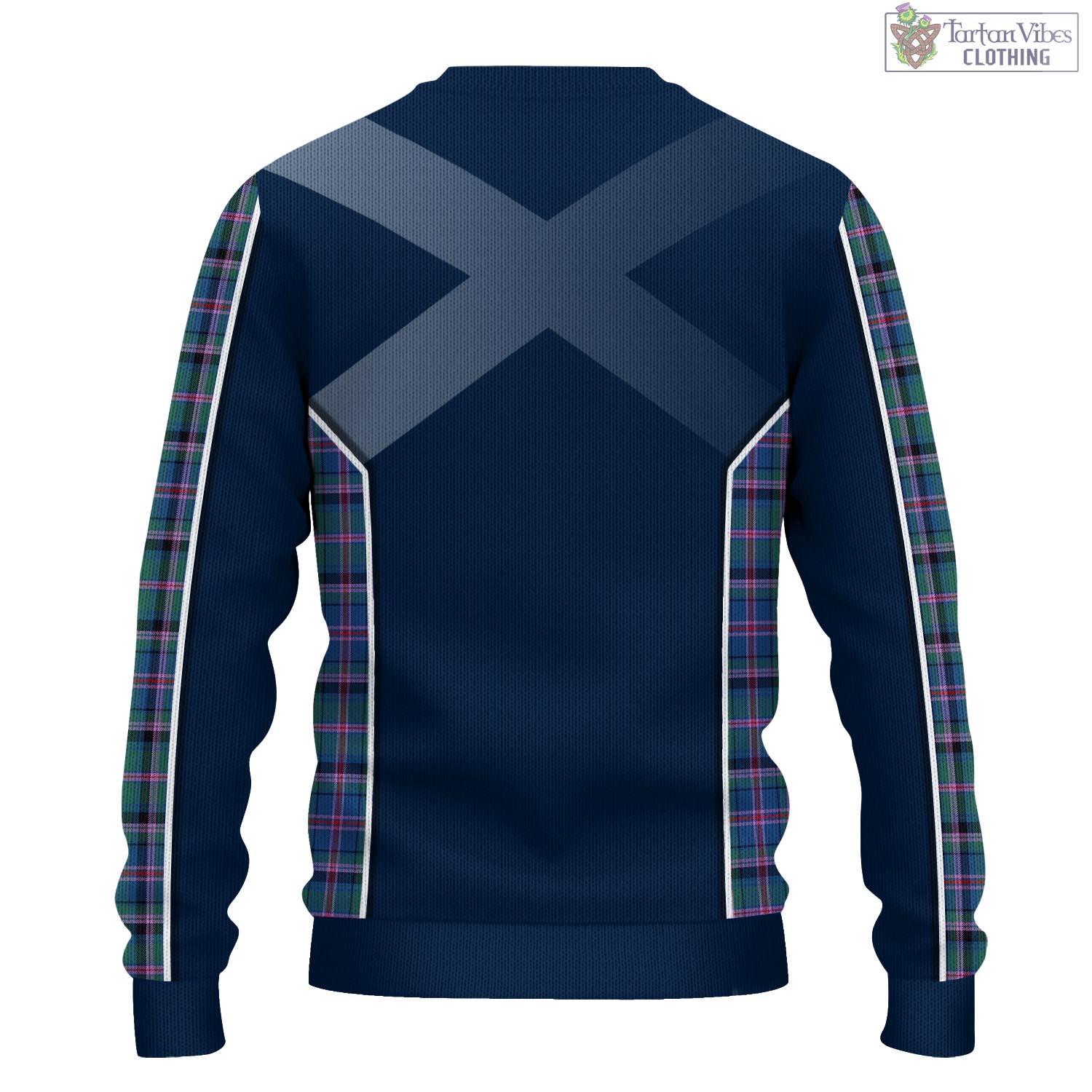 Tartan Vibes Clothing Cooper Tartan Knitted Sweatshirt with Family Crest and Scottish Thistle Vibes Sport Style