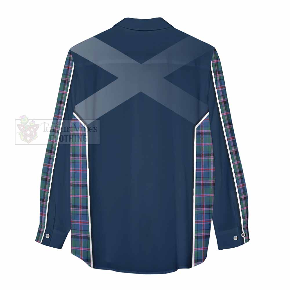 Tartan Vibes Clothing Cooper Tartan Women's Casual Shirt with Family Crest and Lion Rampant Vibes Sport Style
