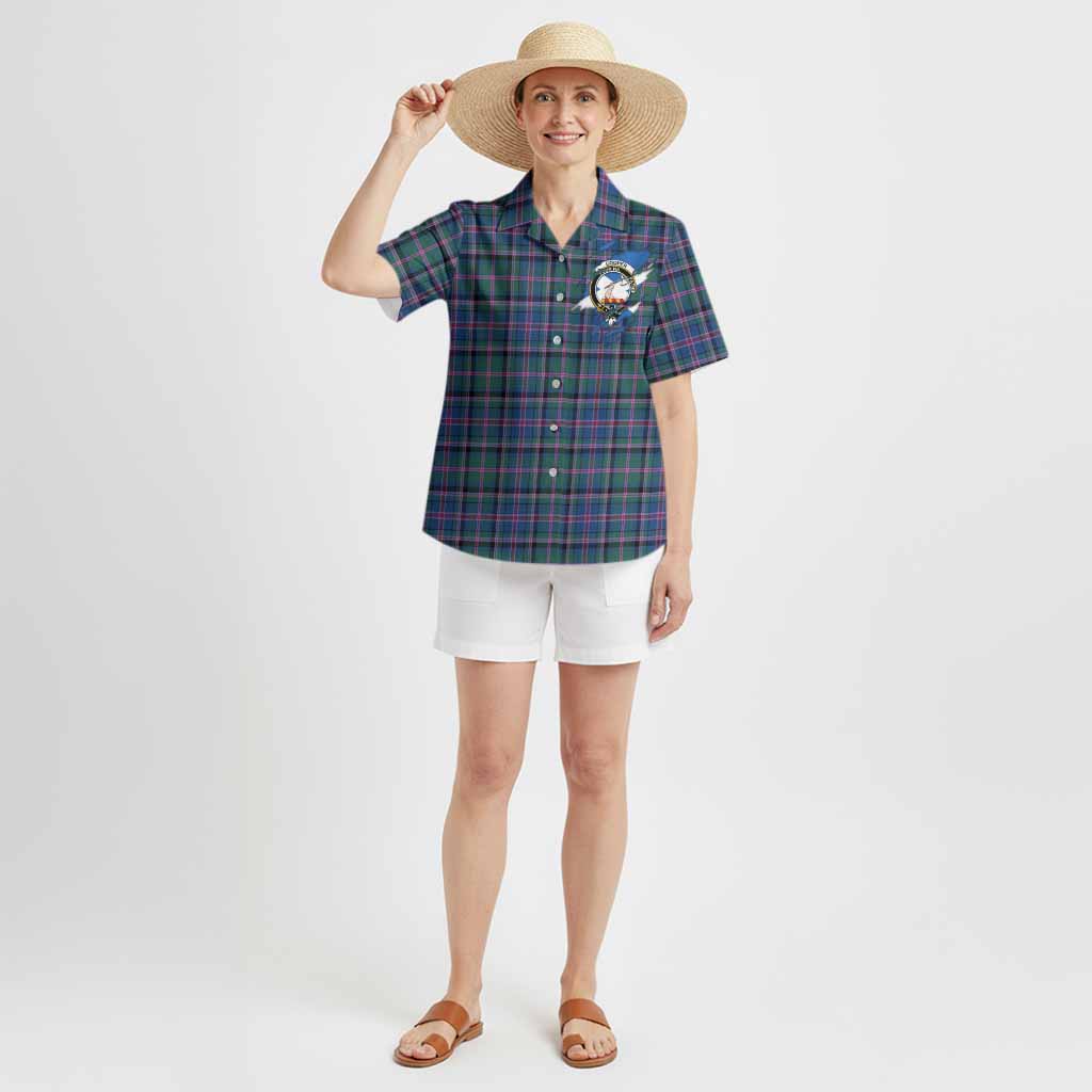 Cooper Clan Crest In Me Tartan Hawaiian Shirt Scotland Flag Style