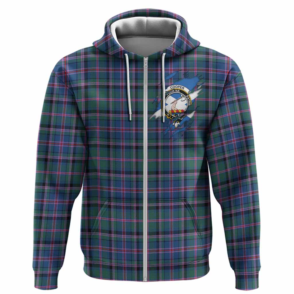 Cooper Clan Crest In Me Tartan Hoodie Scotland Flag Style