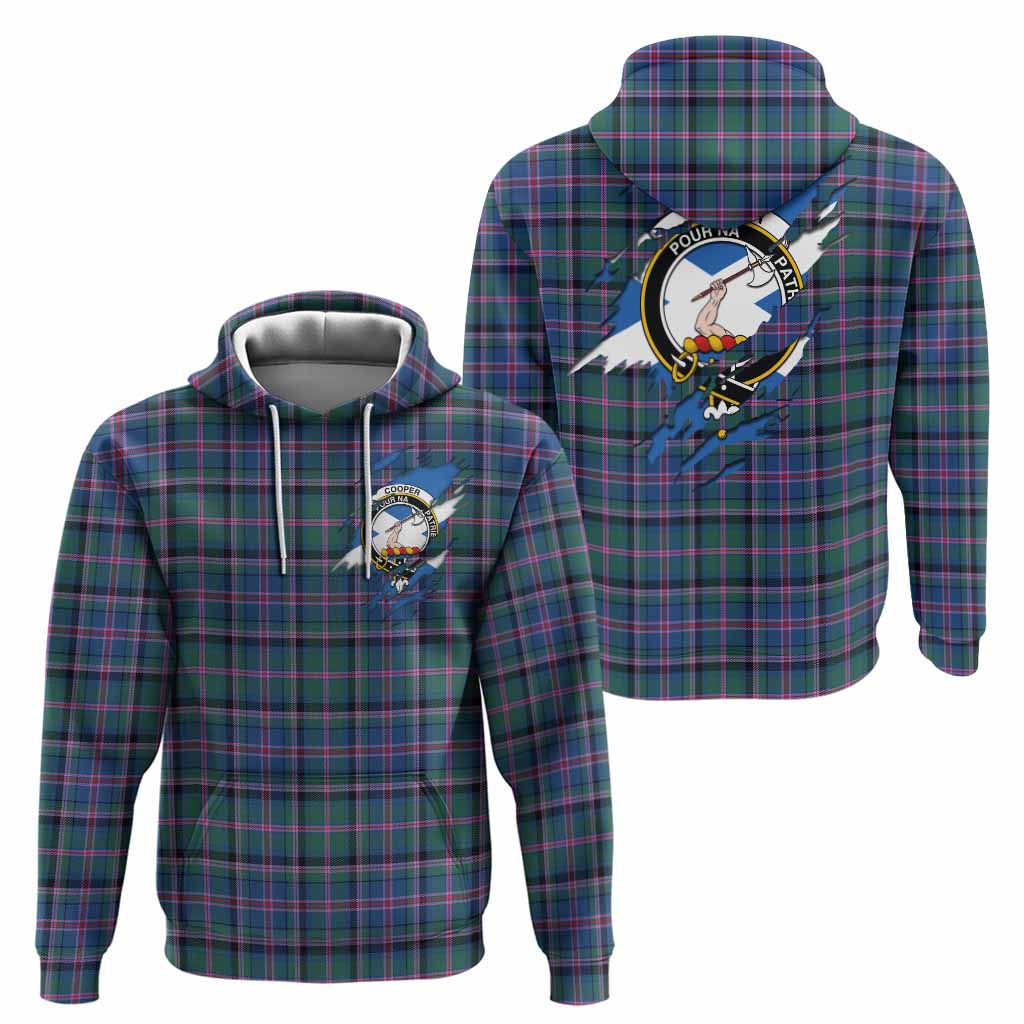 Cooper Clan Crest In Me Tartan Hoodie Scotland Flag Style