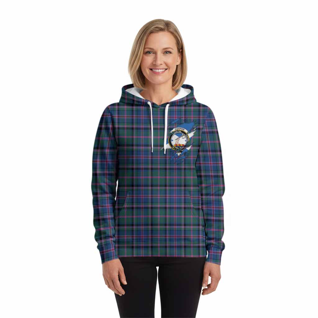 Cooper Clan Crest In Me Tartan Hoodie Scotland Flag Style