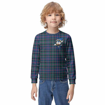 Cooper Clan Crest In Me Tartan Kid Knitted Sweatshirt Scotland Flag Style