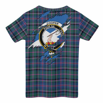 Cooper Clan Crest In Me Tartan Kid T-shirt Scotland Flag Style