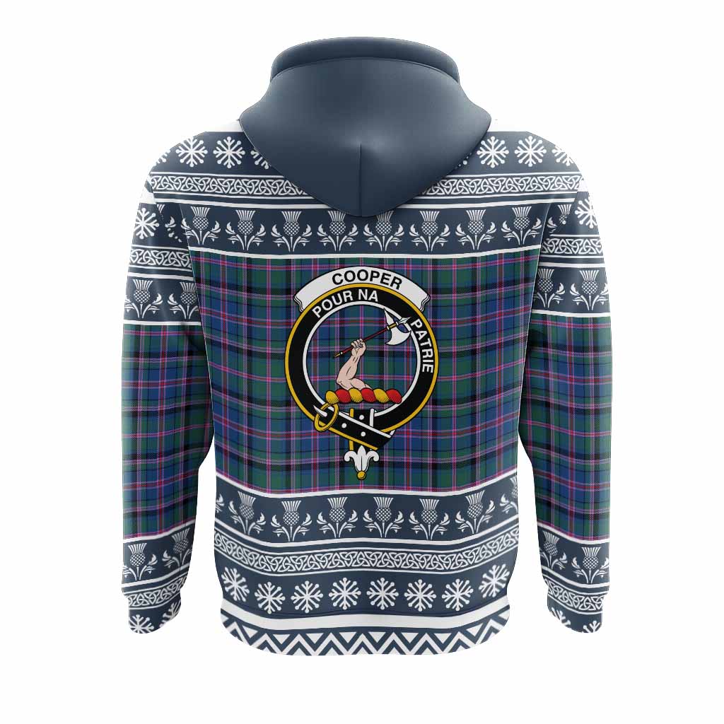 Cooper Clan Tartan Christmas Hoodie with Family Crest - Tartan Vibes Clothing