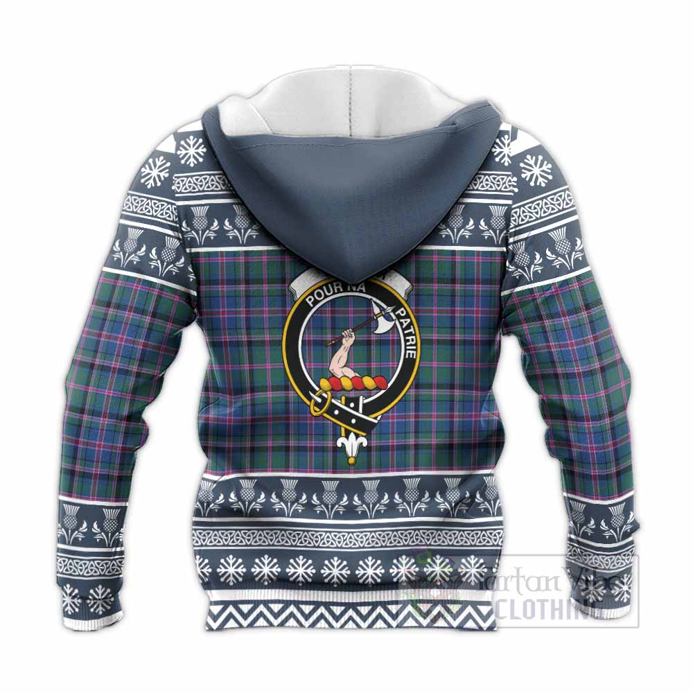 Cooper Clan Tartan Christmas Knitted Hoodie with Family Crest - Tartan Vibes Clothing