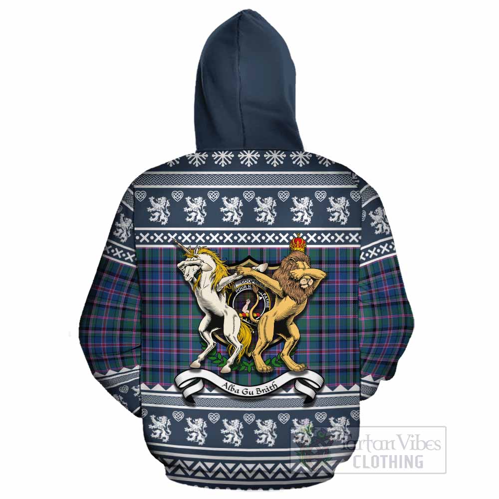 Cooper Clan Tartan Crest Christmas Cotton Hoodie Coat of Arms Funny Style - Tartan Vibes Clothing