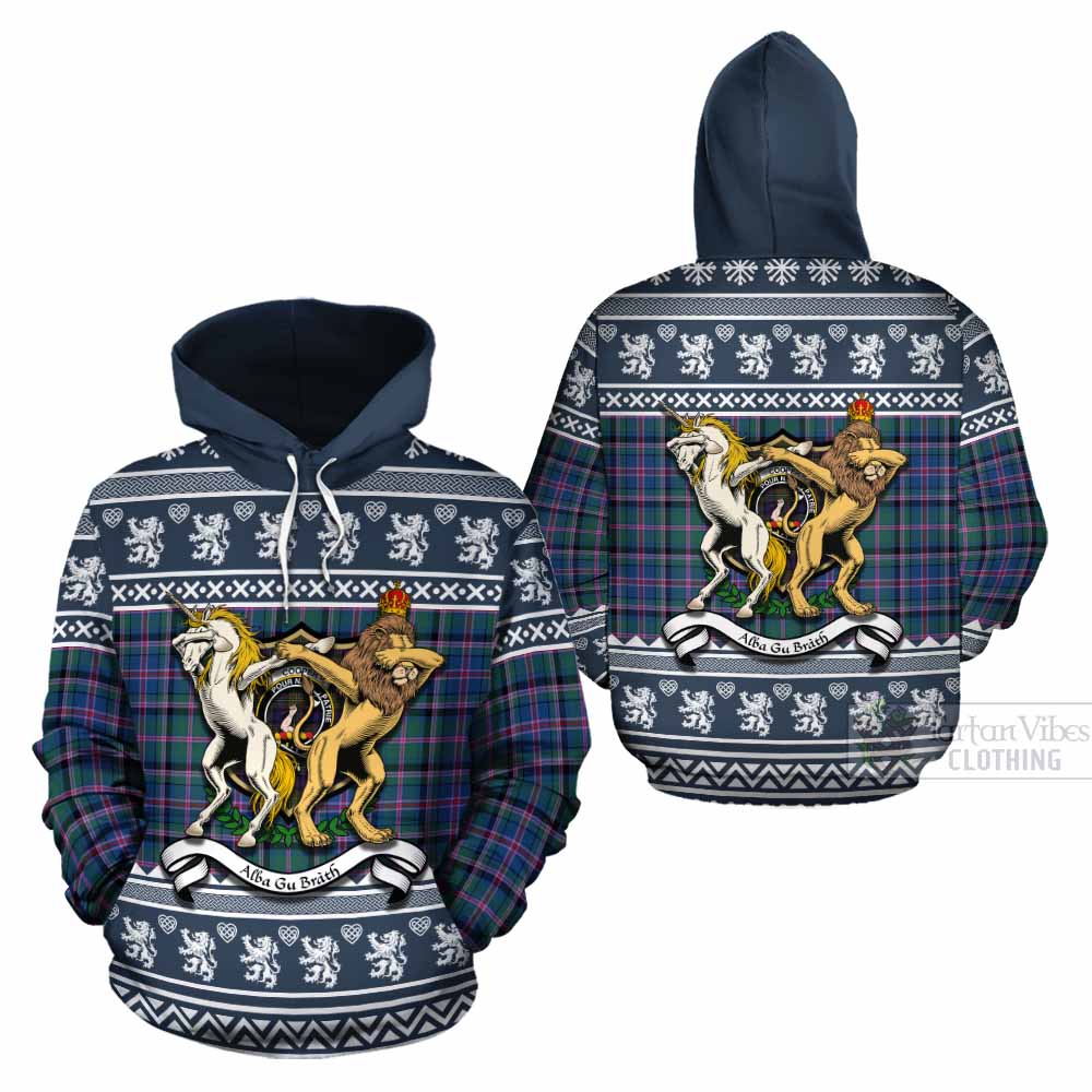 Cooper Clan Tartan Crest Christmas Cotton Hoodie Coat of Arms Funny Style - Tartan Vibes Clothing