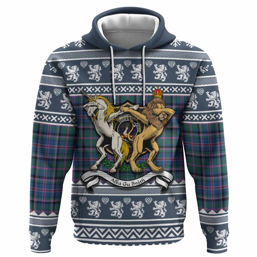 Cooper Clan Tartan Crest Christmas Hoodie Coat of Arms Funny Style - Tartan Vibes Clothing