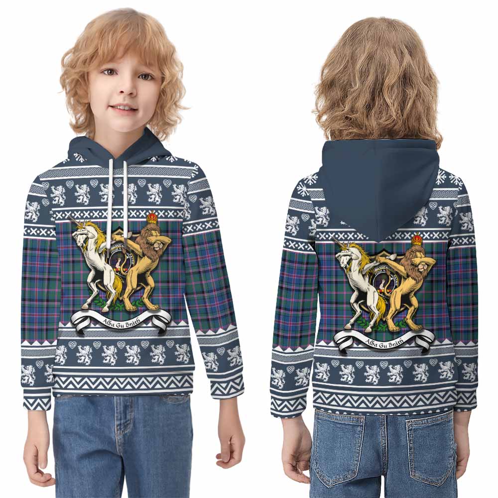 Cooper Clan Tartan Crest Christmas Kid Hoodie Coat of Arms Funny Style - Tartan Vibes Clothing