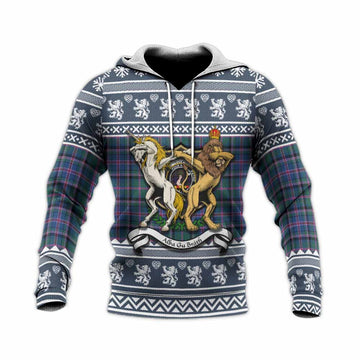 Cooper Clan Tartan Crest Christmas Knitted Hoodie Coat of Arms Funny Style