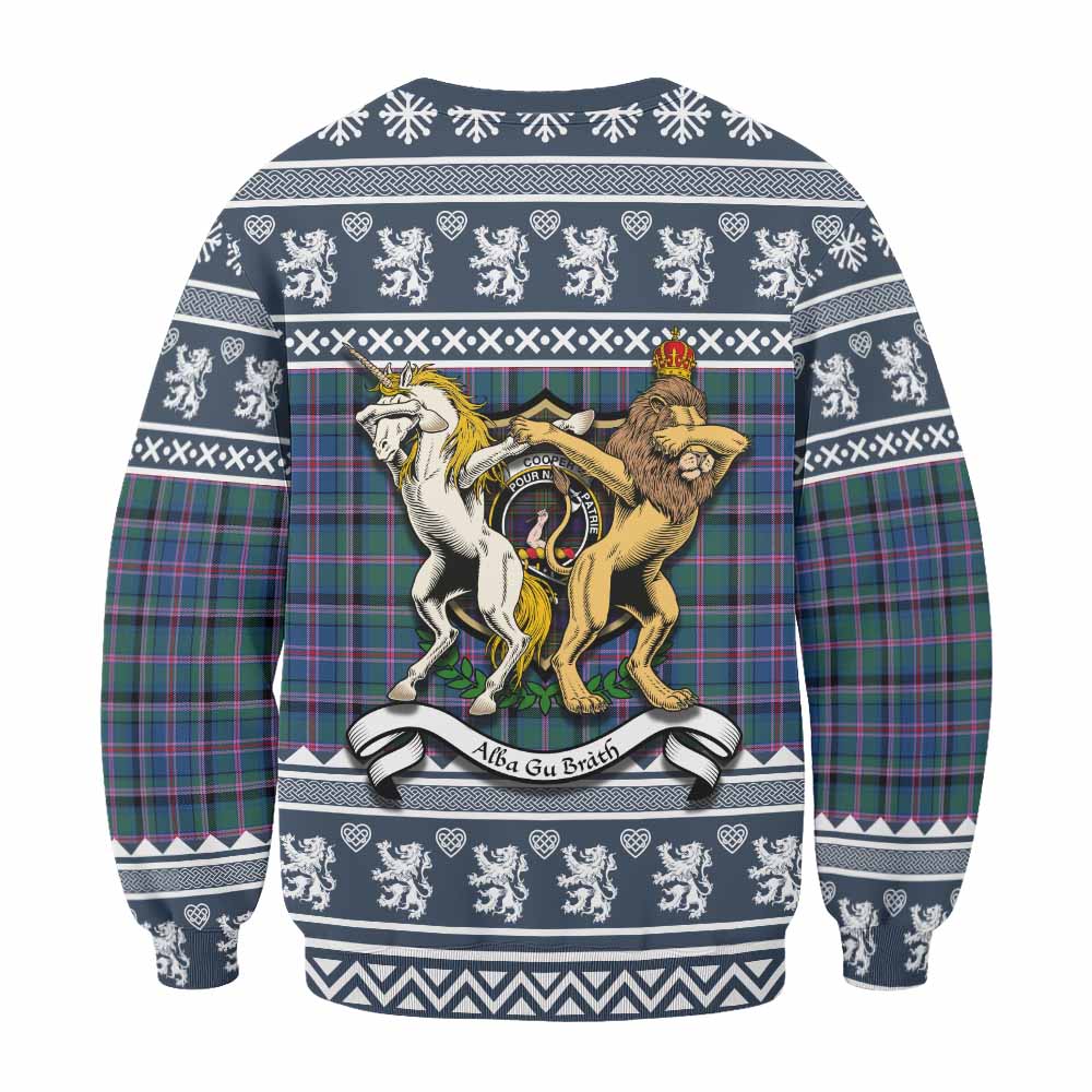 Cooper Clan Tartan Crest Christmas Sweatshirt Coat of Arms Funny Style - Tartan Vibes Clothing