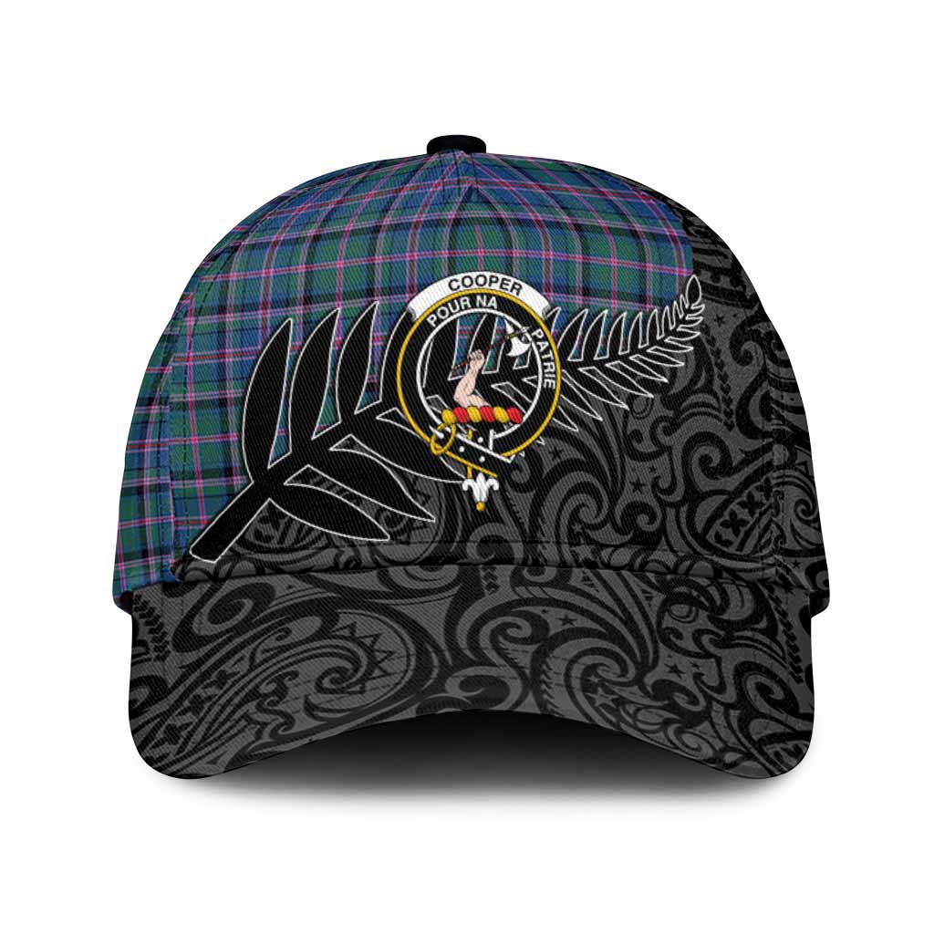 Cooper Crest Tartan Classic Cap with New Zealand Silver Fern Half Style