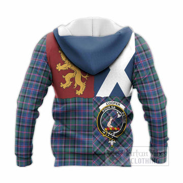 Cooper Crest Tartan Knitted Hoodie with Lion Rampant Saltire Style