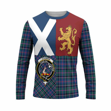Cooper Crest Tartan Long Sleeve T-Shirt with Lion Rampant Saltire Style