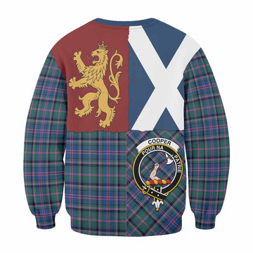 Cooper Crest Tartan Sweatshirt with Lion Rampant Saltire Style