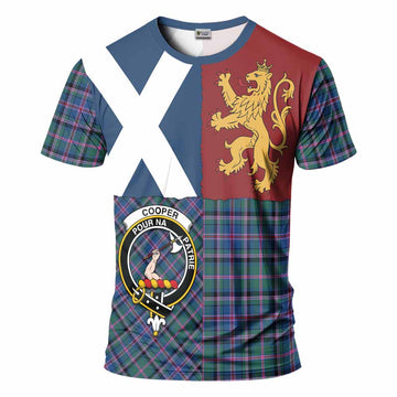 Cooper Crest Tartan T-Shirt with Lion Rampant Saltire Style