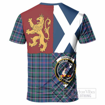 Cooper Crest Tartan T-Shirt with Lion Rampant Saltire Style