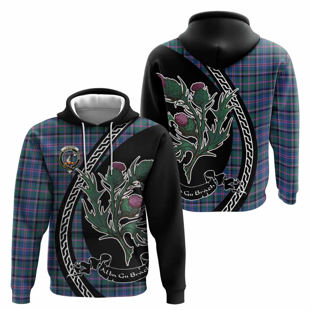 Cooper Family Crest Tartan Hoodie Alba Thistle Inspired - Tartan Vibes Clothing