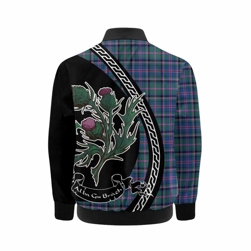 Cooper Family Crest Tartan Kid Bomber Jacket Alba Thistle Inspired - Tartan Vibes Clothing