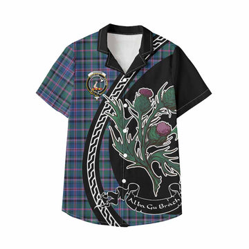 Cooper Family Crest Tartan Kid Hawaiian Shirt Alba Thistle Inspired - Tartan Vibes Clothing