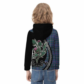 Cooper Family Crest Tartan Kid Hoodie Alba Thistle Inspired