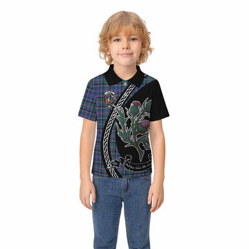 Cooper Family Crest Tartan Kid Polo Shirt Alba Thistle Inspired - Tartan Vibes Clothing