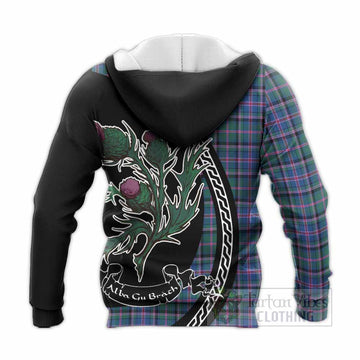 Cooper Family Crest Tartan Knitted Hoodie Alba Thistle Inspired