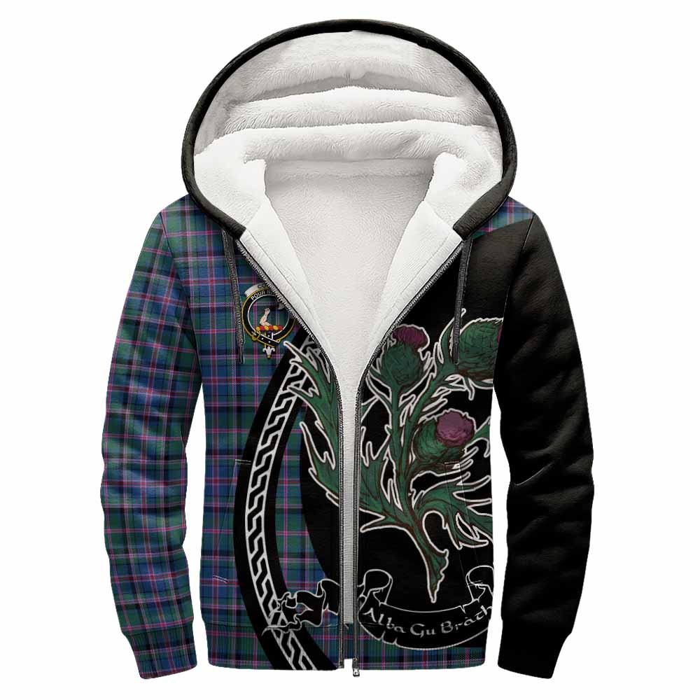 Cooper Family Crest Tartan Sherpa Hoodie Alba Thistle Inspired - Tartan Vibes Clothing