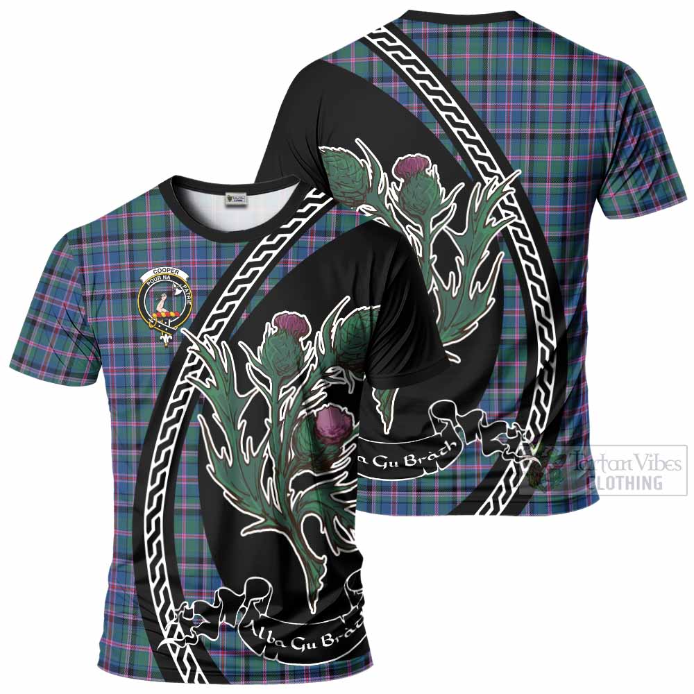 Cooper Family Crest Tartan T-Shirt Alba Thistle Inspired - Tartan Vibes Clothing