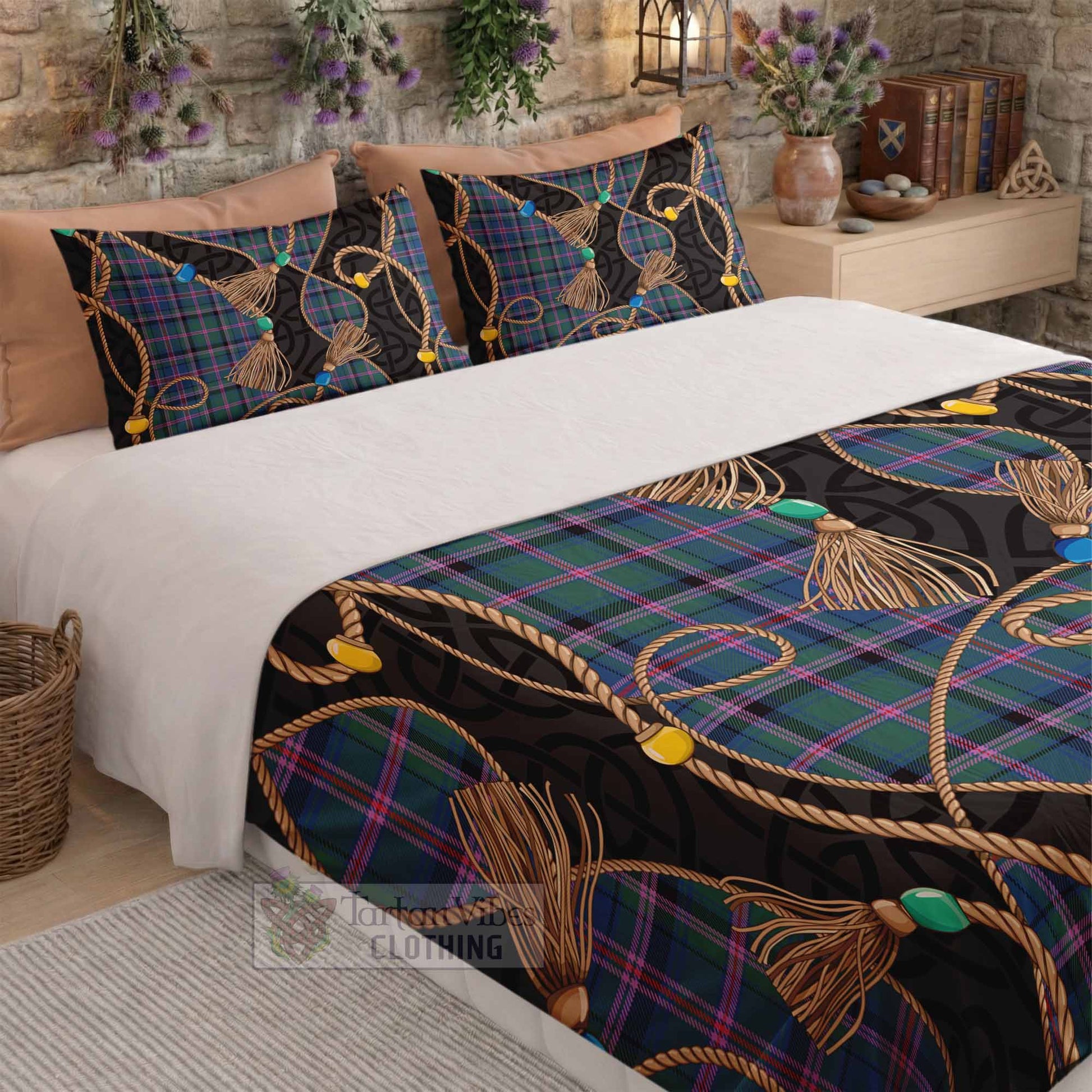 Cooper Scottish Tartan Twisted Ropes Stylized Bedding Set - Tartan Vibes Clothing