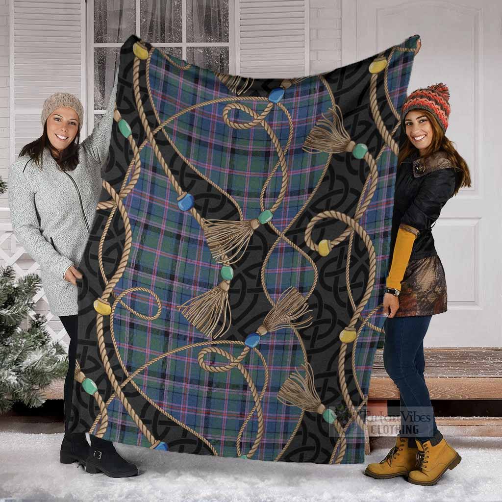 Cooper Scottish Tartan Twisted Ropes Stylized Blanket - Tartan Vibes Clothing