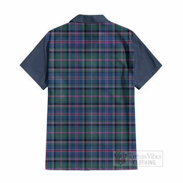 Cooper Tartan Accent Cotton Hawaiian Shirt with Family Crest