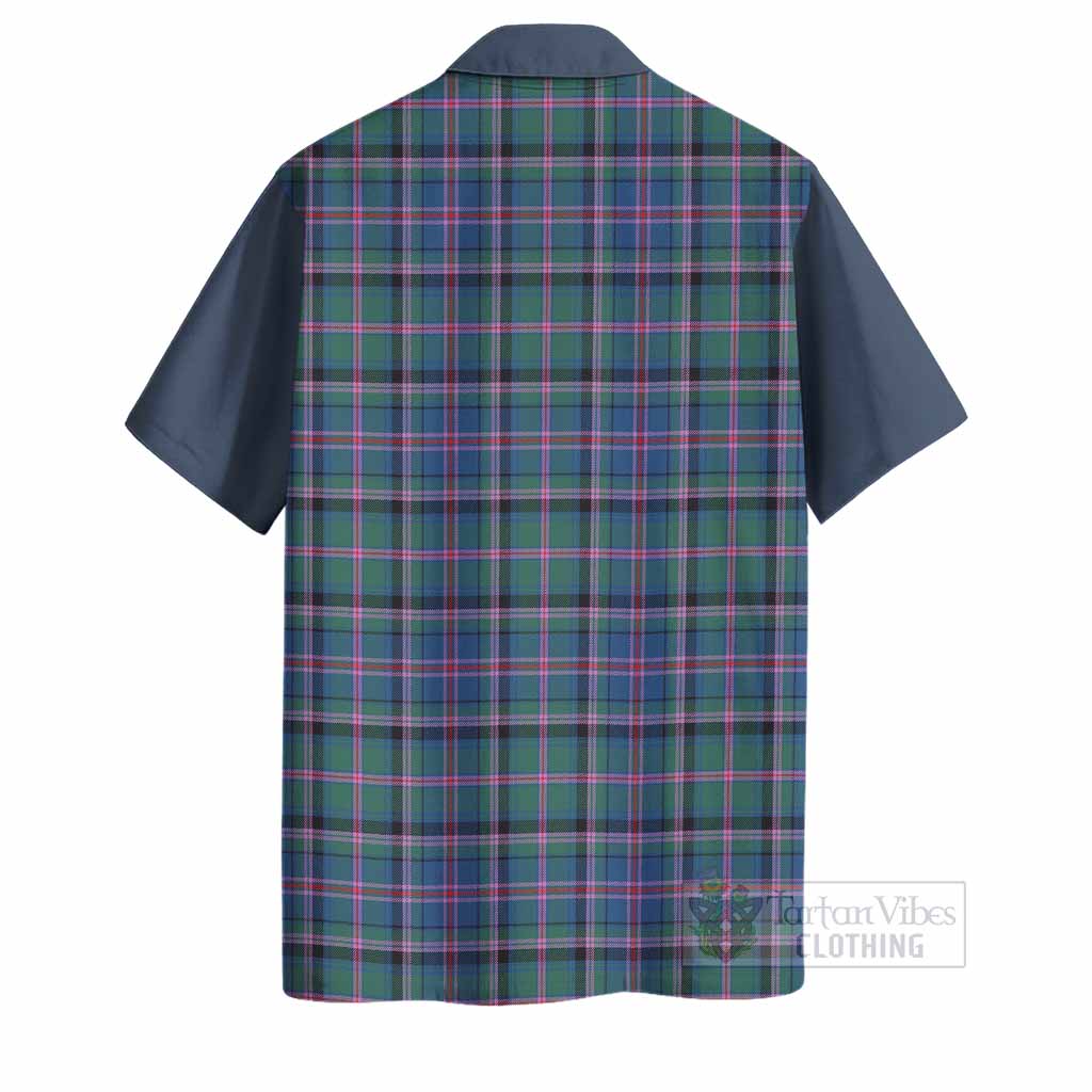 Cooper Tartan Accent Hawaiian Shirt with Family Crest