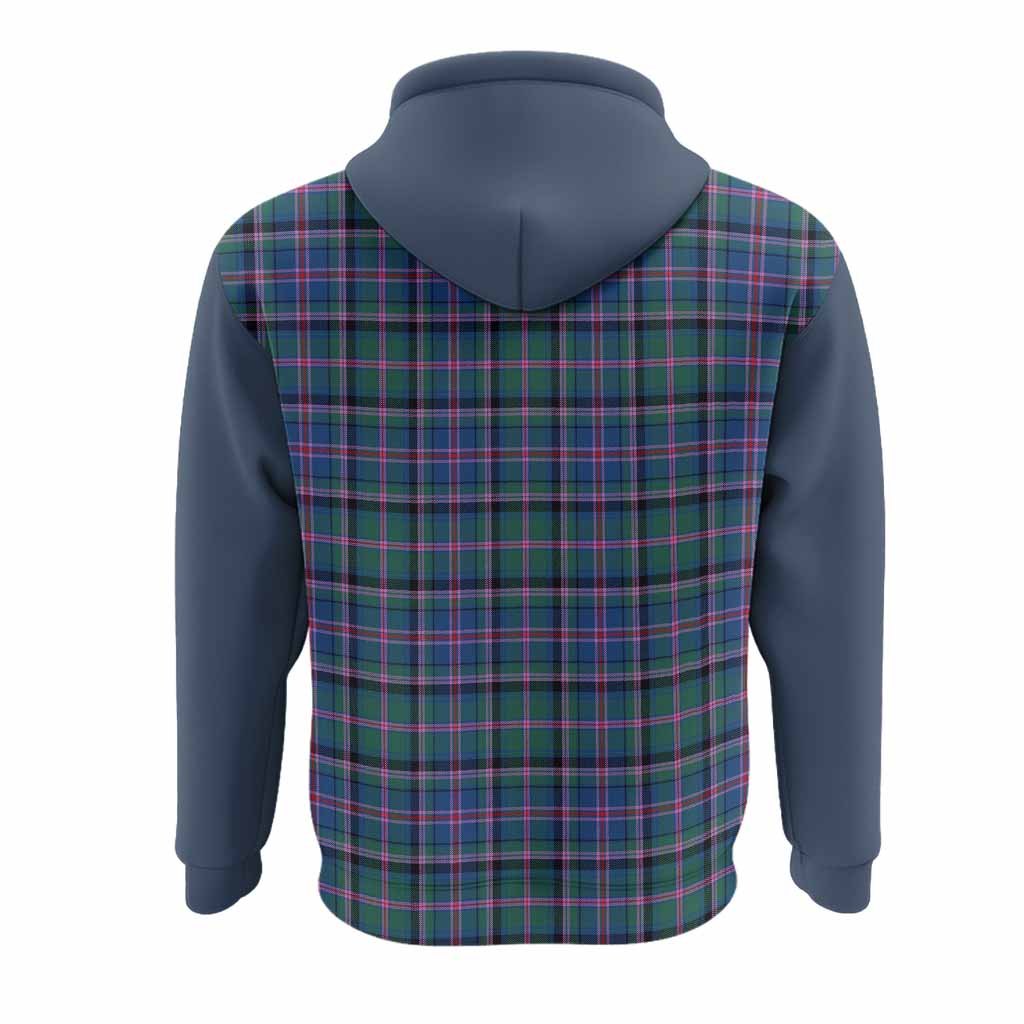 Cooper Tartan Accent Hoodie with Family Crest