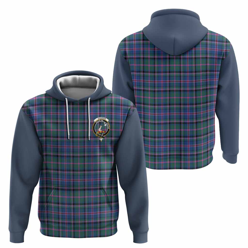 Cooper Tartan Accent Hoodie with Family Crest