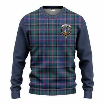 Cooper Tartan Accent Knitted Sweater with Family Crest