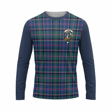 Cooper Tartan Accent Long Sleeve T-Shirt with Family Crest