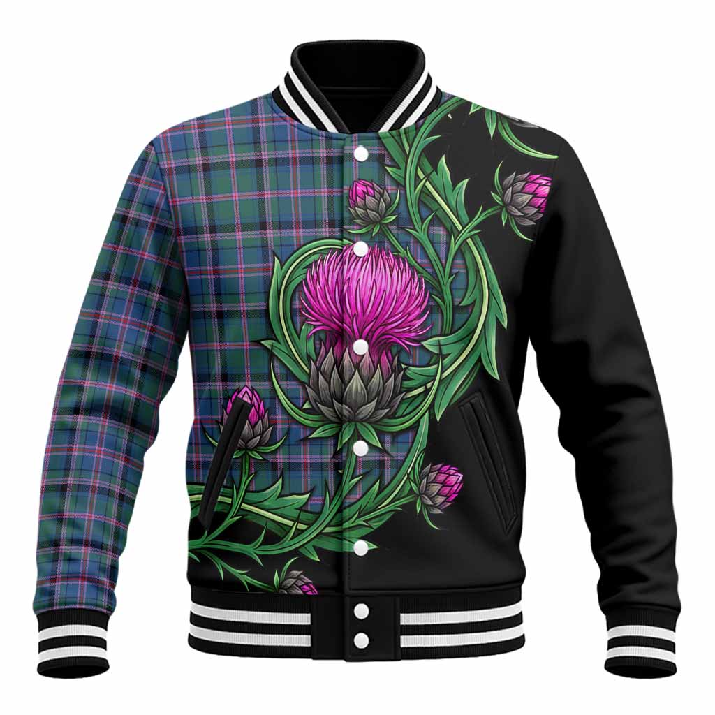 Cooper Tartan Baseball Jacket Resilient Scottish Thistle Unisex - Tartan Vibes Clothing