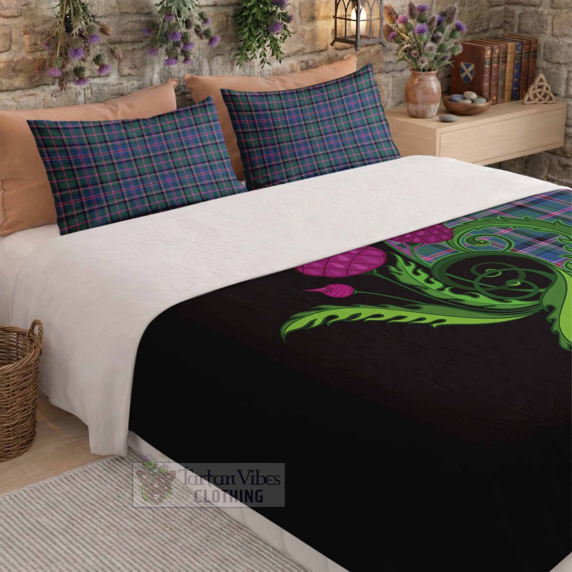 Cooper Tartan Bedding Set Traditional Scottish Thistle - Tartan Vibes Clothing