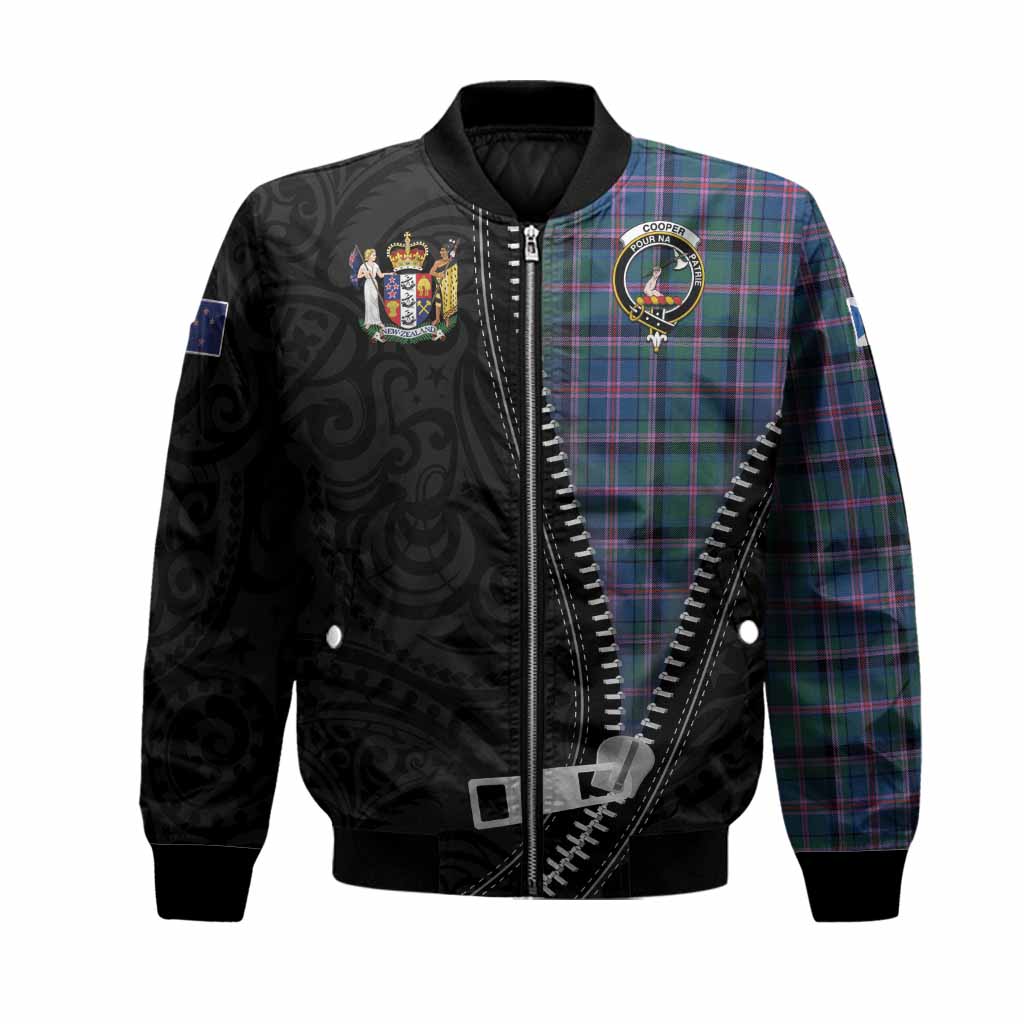 Cooper Tartan Bomber Jacket New Zealand Pattern Unique Zipper Stylized
