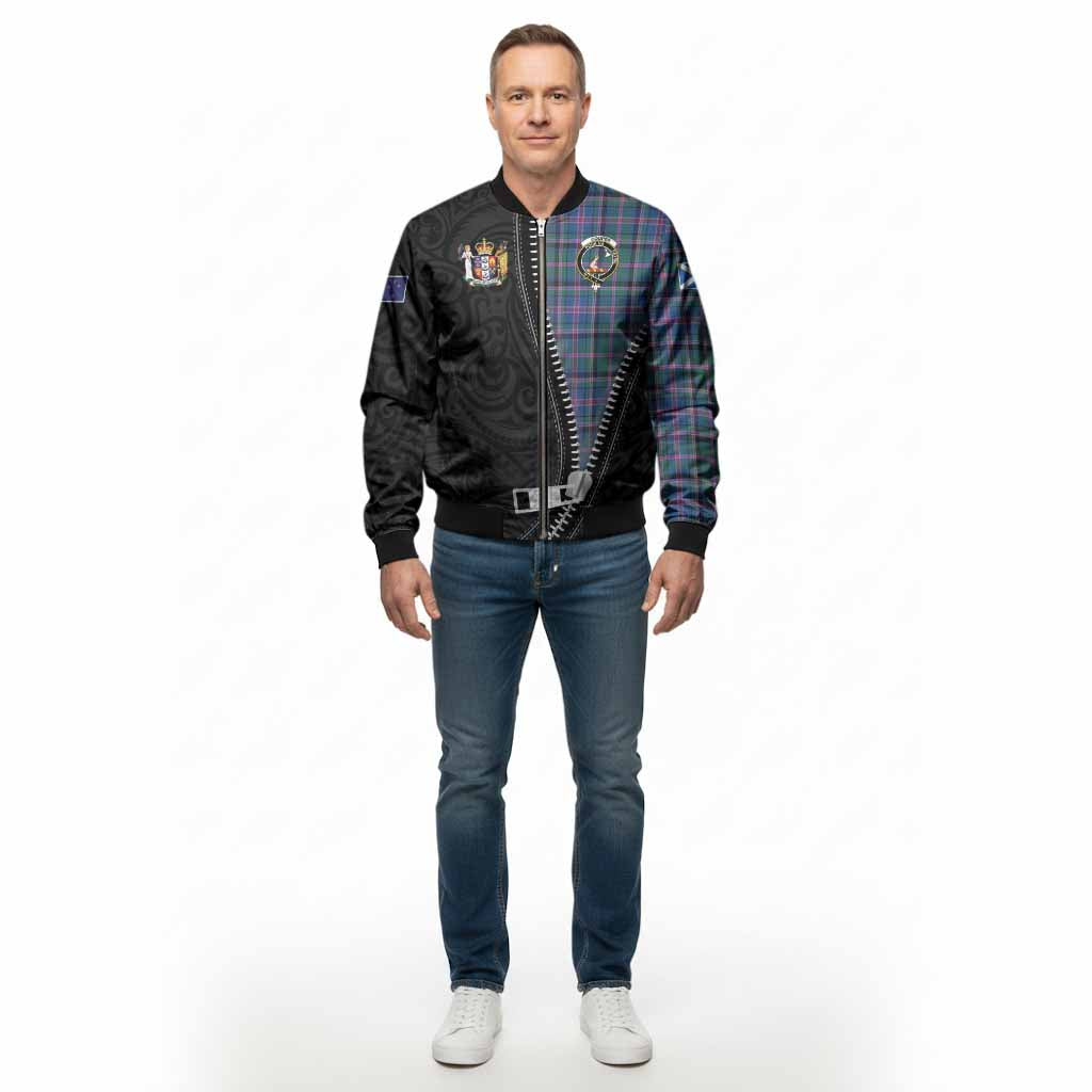 Cooper Tartan Bomber Jacket New Zealand Pattern Unique Zipper Stylized